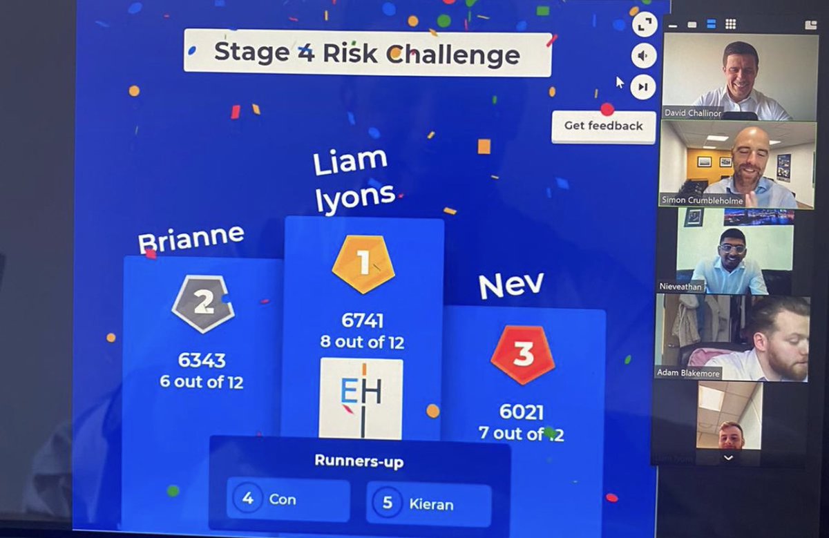 Si Crumbleholme (@u3development) on Twitter photo Well done <a href="/LiamJLERAC/">Liam Lyons</a> for winning the Stage 4 Risk Quiz today π π. <a href="/Brianne_erac/">Brianne</a> winning until the last question π¬. Great session everyone, well done ππΌ <a href="/Daychall/">David Challinor</a> Well done <a href="/LiamJLERAC/">Liam Lyons</a> for winning the Stage 4 Risk Quiz today π π. <a href="/Brianne_erac/">Brianne</a> winning until the last question π¬. Great session everyone, well done ππΌ <a href="/Daychall/">David Challinor</a>