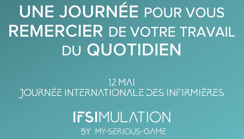 IFSImulation's tweet image. Bonne journée à tous nos #infirmieres et #infirmiers ! 
#journeeinternationaledelinfirmiere #InternationalNursesDay