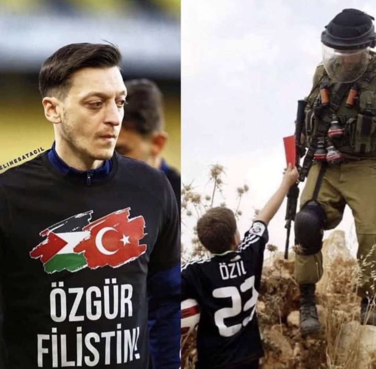 firediken's tweet photo. Gönüller bir olursa ÖZİL ler de bir olur. #IsraelUnderAttack https://t.co/tVooS0Bwqk