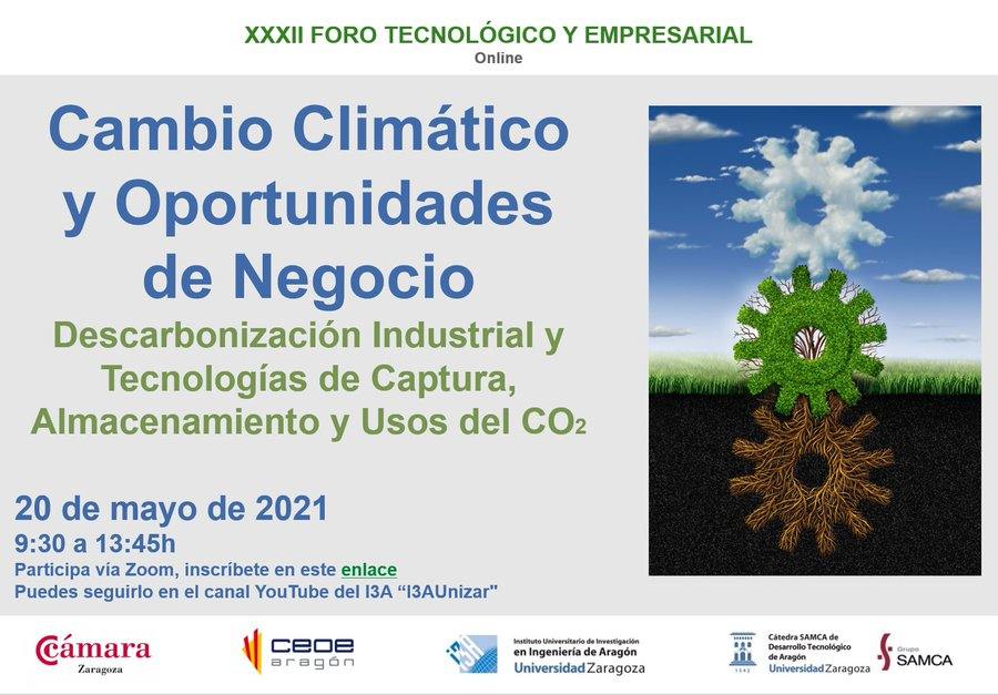 🆕 Disponible cartel informativo! 32º Foro Tecnológico y empresarial @I3Aunizar y #catedrasamcadt sobre #CambioClimatico y Oportunidades de Negocio |🗓️20/05, 9:30h | Participa director técnico @Oficemen y vicepresidente @pteco2, Pedro Mora pteco2.es/es/sala-de-pre… #tecnologíasCAUC