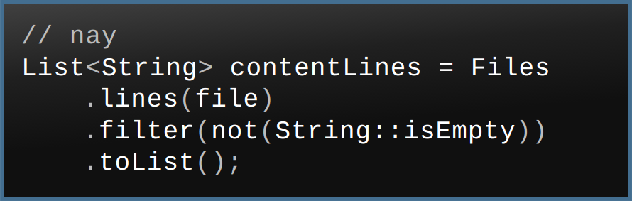nipafx's tweet photo. The last one I picked for the video is on safety. As @mikemybytes points out, there are situations where streams should be used as a resource in a try block: https://t.co/a6xQ52RGqE

More in his blog post: https://t.co/tlM7sWgv3q https://t.co/LwWb2PD0Uz