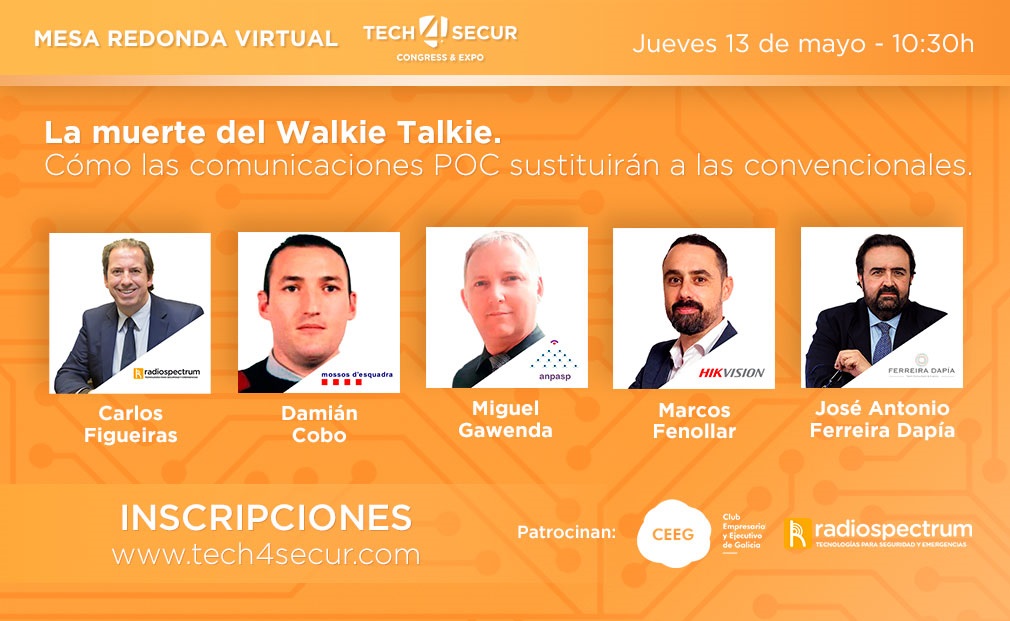 tech4secur's tweet photo. 🚨 [Evento online] La muerte del walkie talkie. Cómo las #comunicaciones POC sustituirán a las convencionales.
🚨 MAÑANA, jueves 13 a las 10:30 horas
🚨 Inscripciones gratuitas en: https://t.co/tZlxpybqDv

¡Regístrate y conéctate!

@Radiospectrum_ @redanpasp @HikvisionIberia https://t.co/mvw0QYtGxp