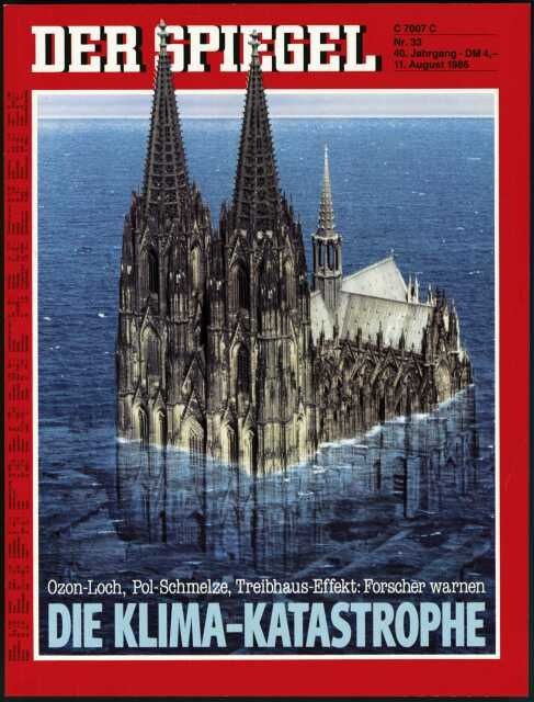 KateChamberlay2's tweet photo. This was published 35 years ago, proclaiming that by 2040, Cologne Cathedral would be under water. Has anyone noticed the North Sea submerging the Polders yet? Is the brine encroaching on Aachen? I think not. https://t.co/7X9Is6kDZg