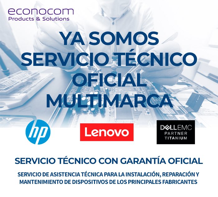Econocom_PS's tweet photo. Seguimos comunicando buenas noticias. Te presentamos nuestro nuevo servicio de asistencia técnica para la instalación, reparación y mantenimiento de dispositivos de los principales fabricantes del mercado. Infórmate https://t.co/ub8wCFufea https://t.co/at5OuRbXnR