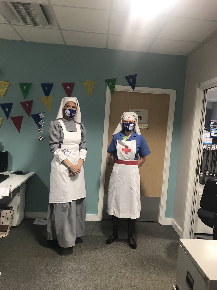 datt_colette's tweet photo. Our fab #cyp #nurses ⁦@NorthMidNHS⁩
dressed up for #IND202

 #florencenightingale #Crimean #Nurse.

We have learnt not easy to  pin the hats , the uniforms don’t have pockets!  

⁦@FNightingaleF⁩ ⁦@SarahHa88622902⁩ ⁦@ShereenNimmo⁩ ⁦@WeCYPnurses⁩ https://t.co/YvwF6kL61t