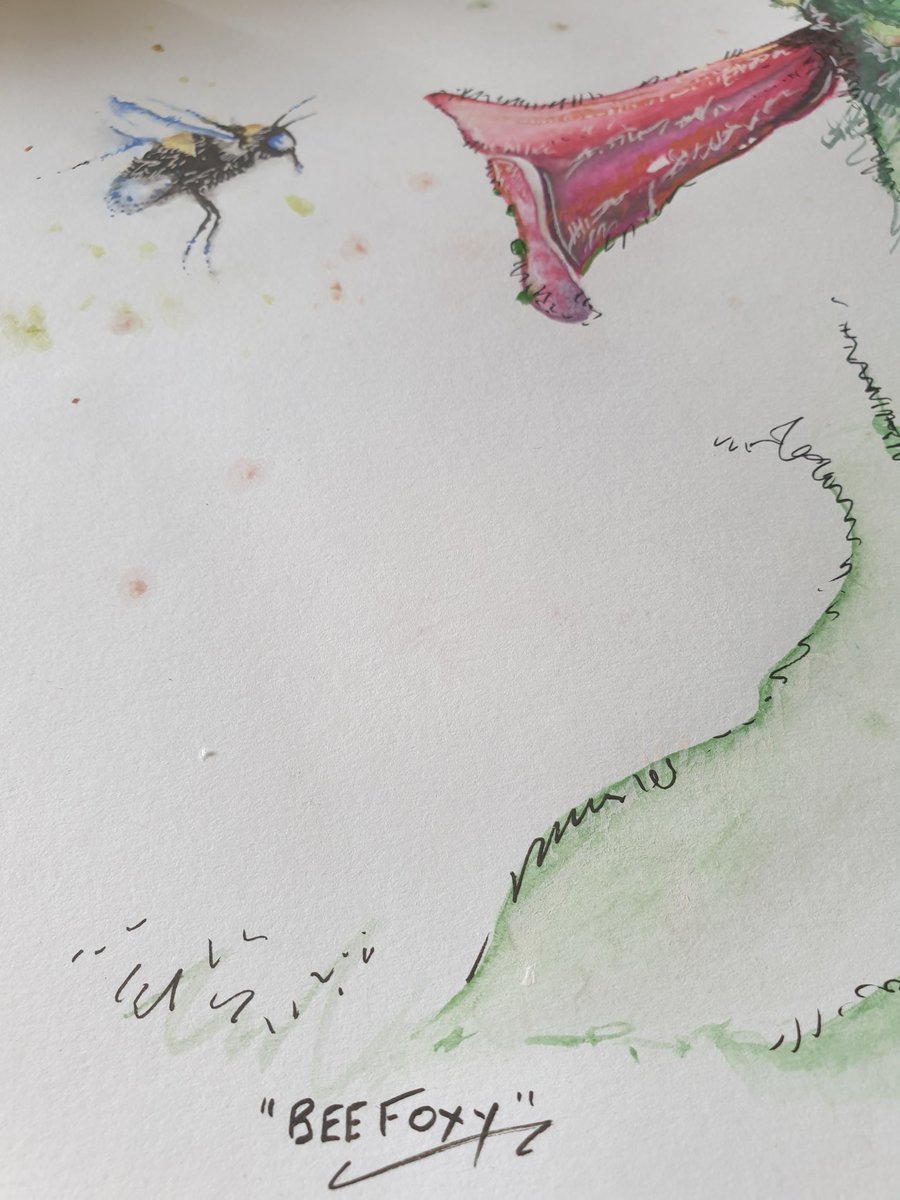 Today, "Bee Foxy"...one of my latest illustrations. Blessed bee...have a good day!