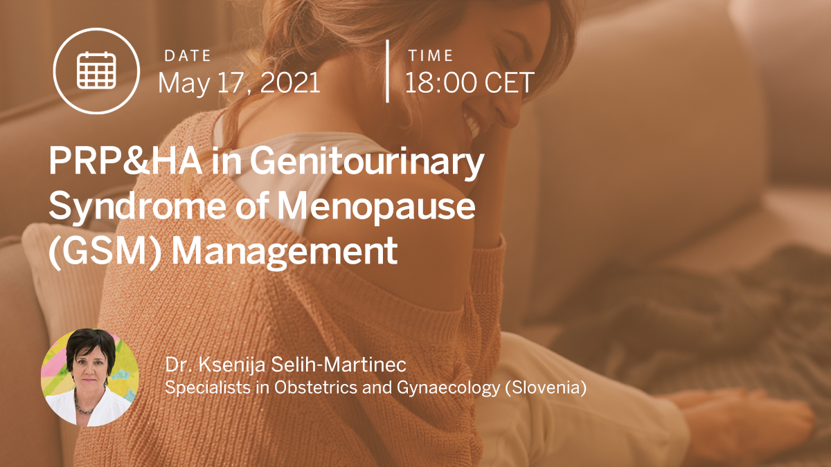 Genitourinatory syndrome of menopause (GSM) affects woman's well-being, sexuality and daily activities. Join the live talk with Dr. Ksenija Selih-Martinec to learn more. 
Register for free on bit.ly/3uMpJ2k
#menopause #womanhealth #prptreatment #regenprp #cellularmatrix
