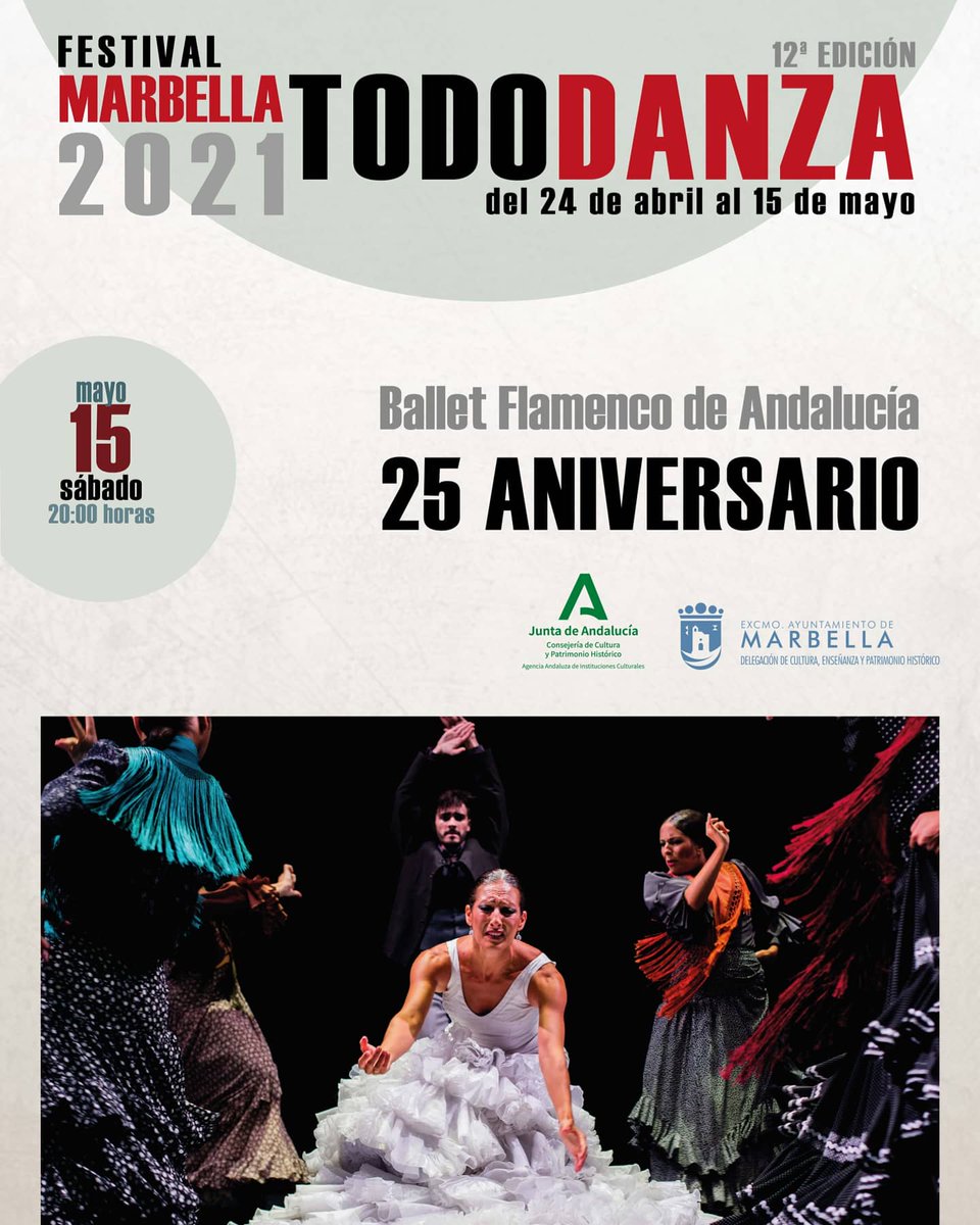 marbellacultura's tweet photo. 🩰 Entramos en la recta final del #FestivalMarbellaTodoDanza,
#teatroCiudaddeMarbella
🔷 Jueves 13, 20:00 h.
Marina Miguélez/#DanceCraft
"ÓLEO" (Estreno)
🔷Sábado 15, 20:00 h. Clausura festival.
#BalletFlamencodeAndalucía
25 ANIVERSARIO
#marbella #cultura #danza https://t.co/6cNqWuNm5U