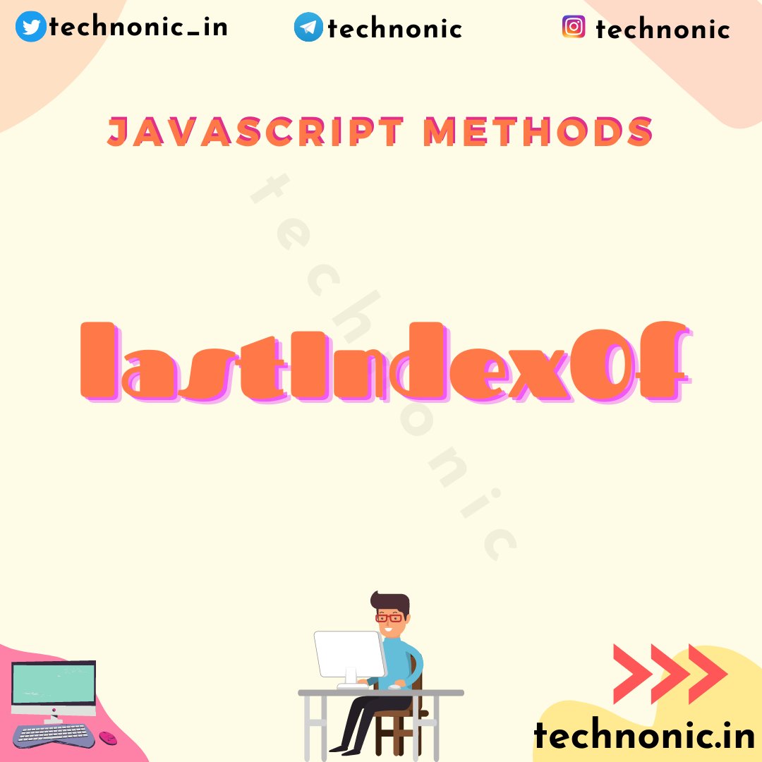 technonic_in's tweet image. lastIndexOf

lastIndexOf method is used to find the last index of the array element. It also works with string

#30daysofcode #javascriptfunctions #30dayjavascriptchallenge #javascript #webdevelopment #js #javaScriptMethods
