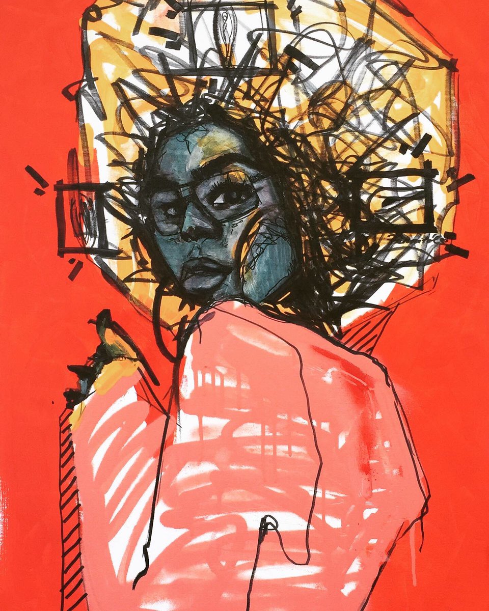 lukmate14's tweet photo. Flow II. 50x70 acrylic,spray,canvas 
#art #expressive #woman #afro #traditionalart #contemporaryart #flow https://t.co/ldzVmzOVKu