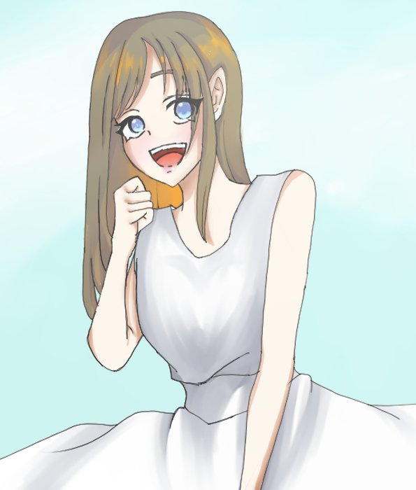 CSNcqLUjmVCf95C's tweet photo. 白いワンピの女の子(●︎´▽︎`●︎)
海に居そうですよね笑
少し全体的に白くしてみました！
影を入れるコツとかあれば
教えて頂きたいです🙇🏻‍♀️
#イラスト好きな人と繋がりたい 
#イラスト
#イラスト練習中 
#デジタル
#女の子イラスト 
#初心者 https://t.co/8FQ8VwU0bT