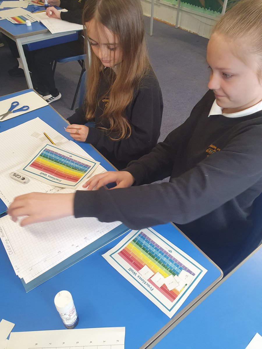 MissStewartSPS's tweet photo. So much amazing fraction work happening in p6a! Today we have been leanring how to ordering fractions using a fraction wall to help us https://t.co/91F6evAp0F