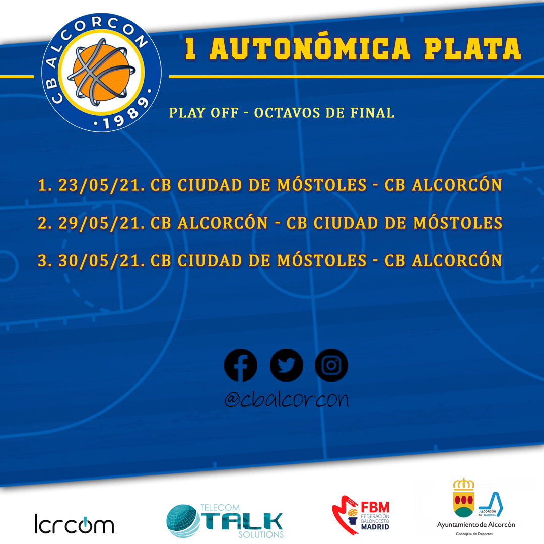 cbalcorcon's tweet photo. Horarios del play off de 1ª Autonómica frente a @CBCMostoles
¡Buena eliminatoria!
https://t.co/i2D5fGVuxp
#cba #cbalcorcon #baloncestoalcorcon #deportesalcorcon #somosCBA #desde1989 #somosAlcorcon #baloncesto #basket #alcorcon #fbm #1autplata https://t.co/1Ufyrzd8sM