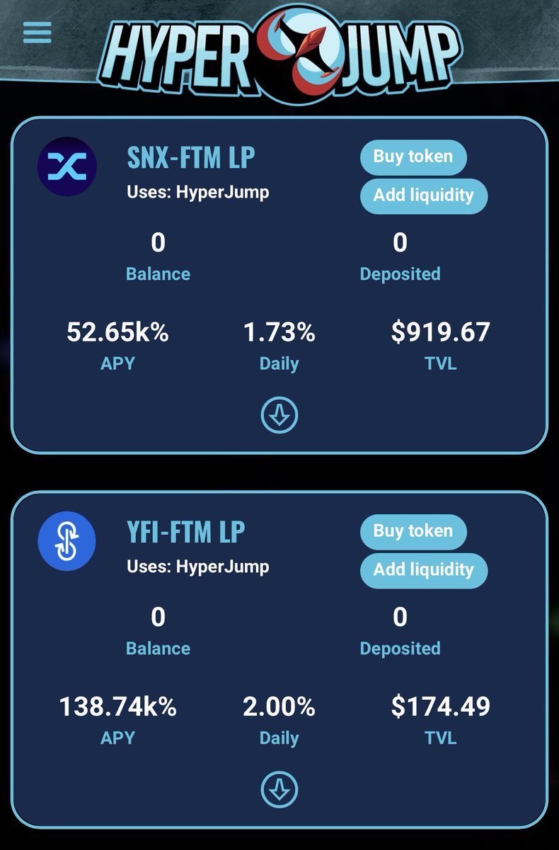 Hyperjump_fi's tweet photo. New Vaults 🔐have been created to Auto Compound your assets.💰

✅ SUSHI-FTM
✅ SNX-FTM
✅ CZTEARS-ORI
✅ YFI-FTM

Visit StarVaults 💫 and enjoy that compounding action. 🚀
🌐https://t.co/bAWChnXH0G 

@SushiSwap @synthetix @iearnfinance @CzTears https://t.co/n1GXOIPmrC