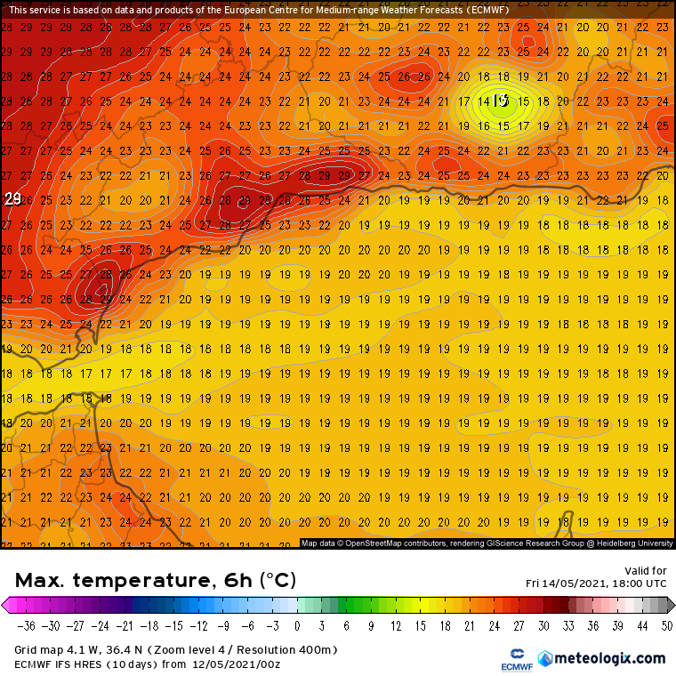 Storm_Malaga's tweet photo. Carrusel de terral hasta el viernes en el #Guadalhorce, #Axarquía y la capital, donde puntualmente se podrían superar los 30°. Durante el sábado el calor arreciará en el interior, mientras que entre el domingo - lunes podríamos tener el terral más intenso, con posibles récords... https://t.co/a5VyLXlmmA