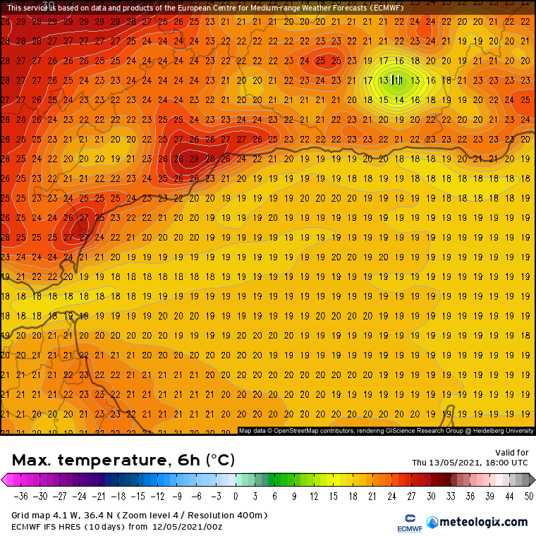 Storm_Malaga's tweet photo. Carrusel de terral hasta el viernes en el #Guadalhorce, #Axarquía y la capital, donde puntualmente se podrían superar los 30°. Durante el sábado el calor arreciará en el interior, mientras que entre el domingo - lunes podríamos tener el terral más intenso, con posibles récords... https://t.co/a5VyLXlmmA
