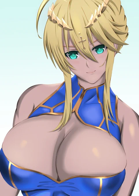 過去絵ですが乳上宝具モーション改修記念
#イラスト
#FGO 
