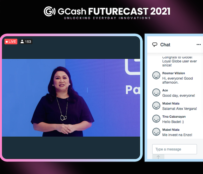 MStandardLIFE's tweet photo. GCash CEO Martha Sazon and other executives (with host @iamsuperbianca) announce new and upcoming products and services that will be available for over 38 million GCash users in the Philippines this year. 

@gcashofficial
#GCashFuturecast #UnlockingEverydayInnovations https://t.co/8uyceboncL