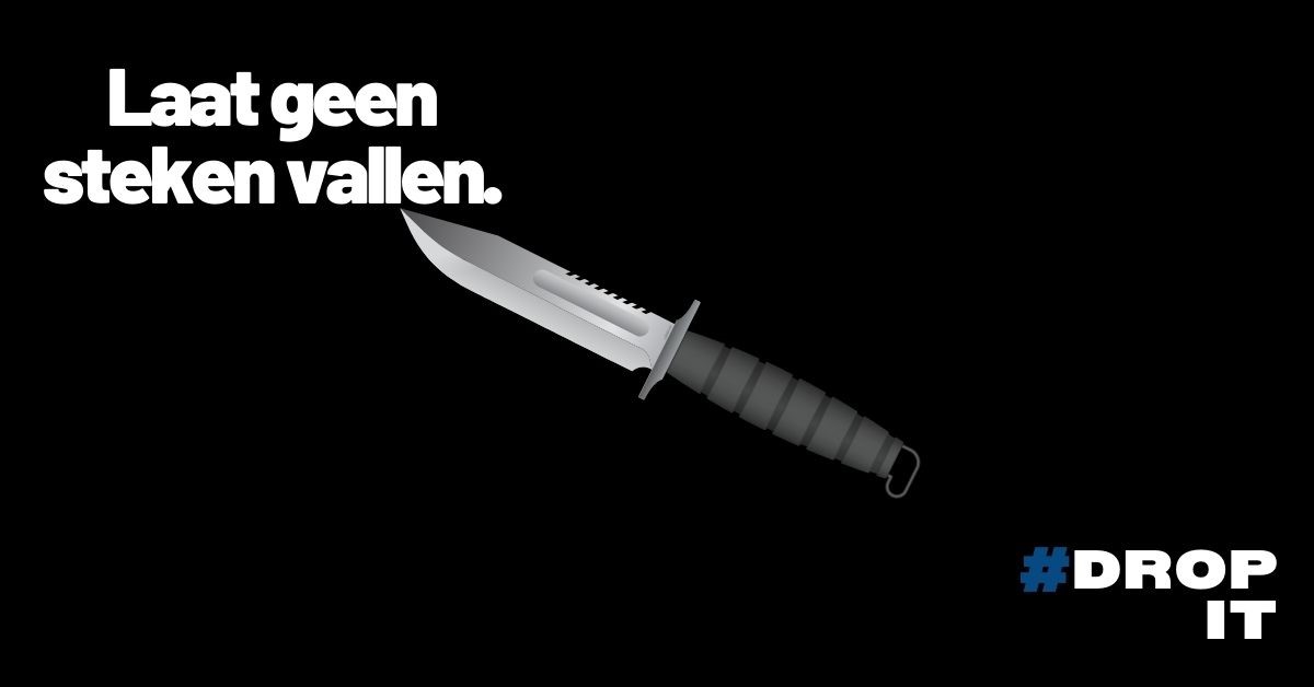 Wist je dat er steeds vaker steekwapens onder minderjarigen in beslag worden genomen? Wij organiseren daarom van 17 t/m 22 mei de wapeninleveractie #DropIt. Tijdens deze actieweek kun je zonder strafrechtelijke vervolging je wapen inleveren. Meer info via: bit.ly/3tCzoXD