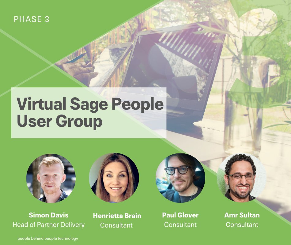 phase3c's tweet photo. Thank you to all who joined us on Monday for our Virtual Sage People User Group. We  hope that you all were able to take away some valuable lessons and tips. 

Don’t worry if you missed the session! You can watch the recording here: https://t.co/8SNG0K24Gv https://t.co/Wp37SND2MJ