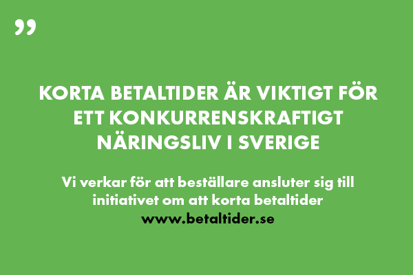 betaltider's tweet photo. Just nu pågår en period där vi samlar in företagsnamn som stödjer frågan om att korta betaltiderna, för att tillsammans kunna påverka beställare och politiska beslutsfattare. Gå in och stöd initiativet du med! https://t.co/rUUnzmLZaC https://t.co/2TmSqfuIYx