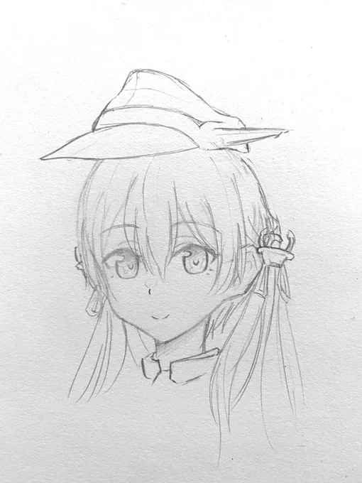 プリンツ・オイゲン描くと自然と可愛く描けるようになると聞いたので描きました 