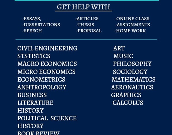 sandrajohnson_k's tweet photo. HMU to tackle all your
#research paper
#Essay pay
#Online Classes
#Course work
#Project
#Essay due
#twrm paper
#econometric
#Paperpay
#100DaysOfCode
#WomenWhoCode
#NodeJS
#coding
#Homework
#Philosophy
#Assignment
#History
Thesis
#Statistic
#math
#Kuwait
DM me @EssayJohnsons https://t.co/7GoK8OrGKR