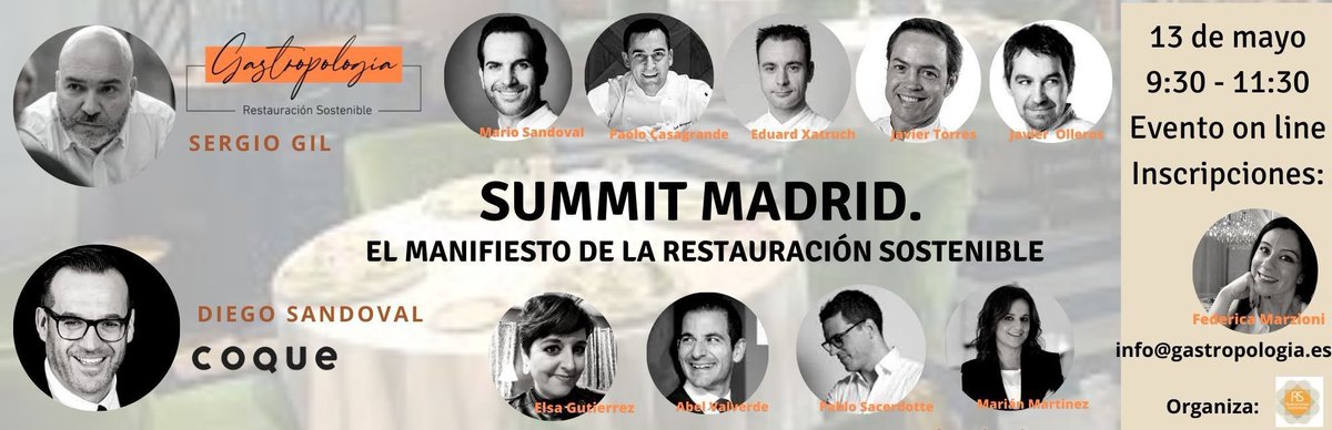 Mañana participaremos en esta fabulosa iniciativa. Contaremos nuestra apuesta personal por un futuro más comprometido con el #MedioAmbiente <a href="/_JesusSanchez/">Jesús Sánchez</a> #RestauracionSostenible <a href="/gastropologia/">Gastropologia</a> <a href="/gastropologo/">Sergio Gil Gastropología</a>
