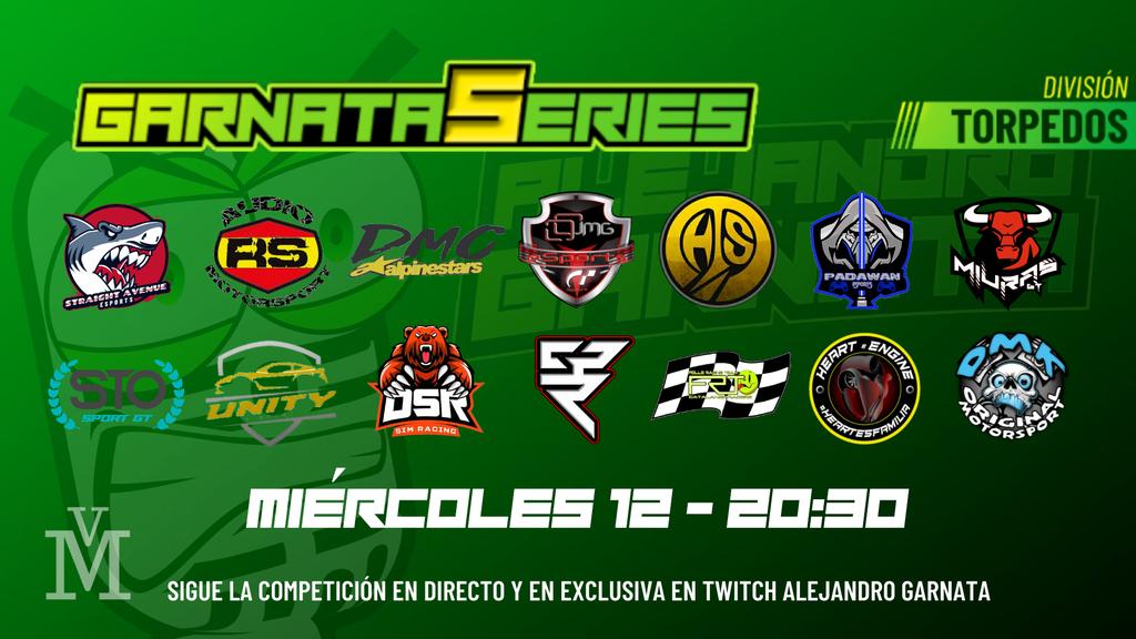 Llegamos a Barcelona para empezar la semana desde el <a href="/Circuitcat_es/">Circuit de Barcelona-Catalunya</a>. Hoy la división torpedos abre la segunda jornada en directo por Twitch.tv/Alejandro_Garn…

Estarán #rompiendoeljuego entre otros <a href="/PadawanTeam/">Padawan Racing Team</a> <a href="/AvenueStraight/">Straight Avenue eSports</a> @HtsGtsport <a href="/HeartandEngine/">Heart & Engine</a> <a href="/MiurasGT/">MiurasGT</a> <a href="/RacingDriving/">Driving School Racing</a>..