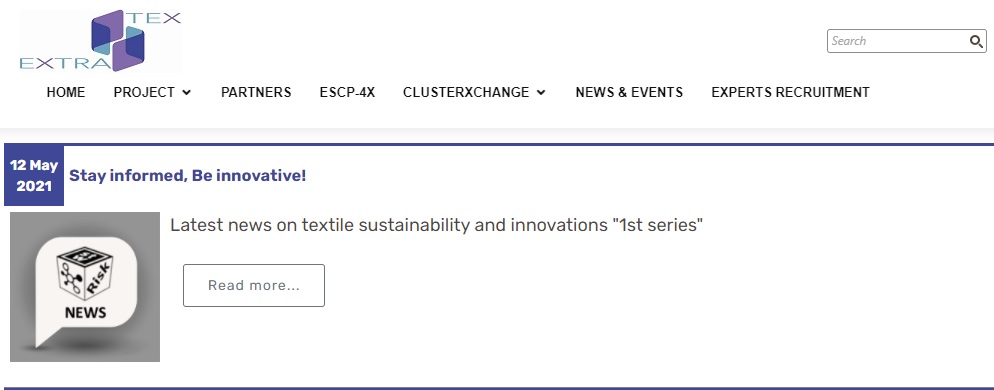 Extratex COSME project tweet media