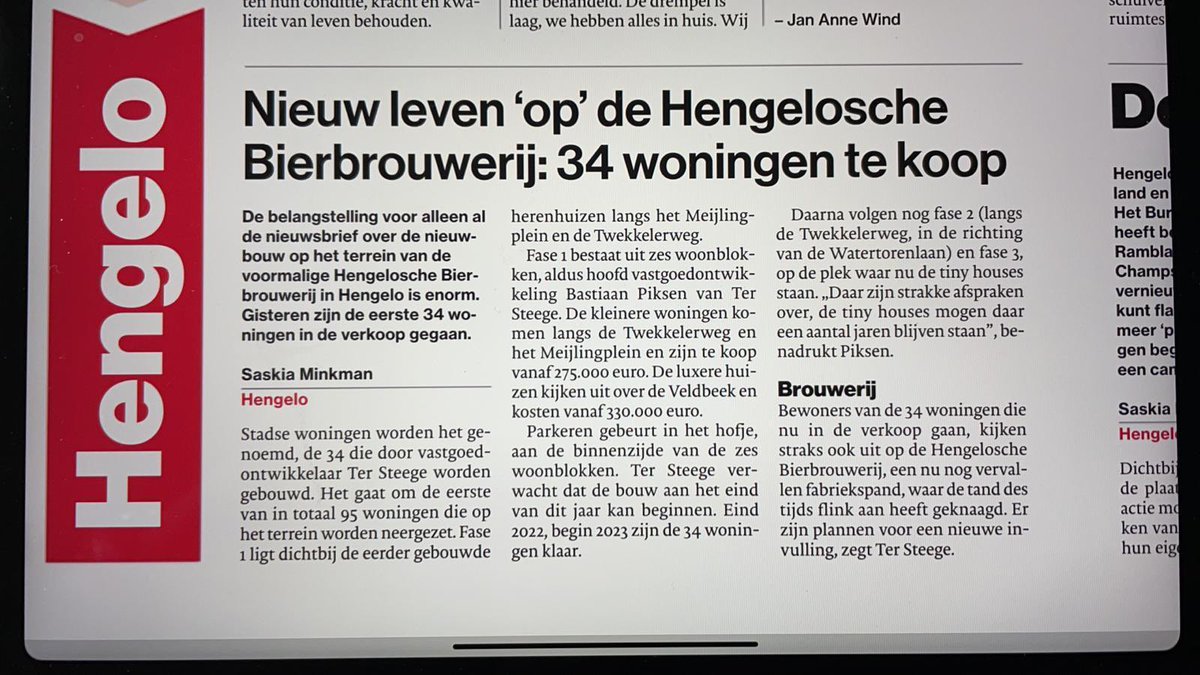 YvetteJaarsveld's tweet photo. #Nieuw leven op de #Brouwerij! 
Het voormalige fabrieksterrein wordt een eigentijdse #woonbuurt met 95 stoere woningen in een industriële stijl verdeeld over 15 woonblokken! 
Verkoop gestart van de eerste 34 stadswoningen in #Hengelo! https://t.co/bONvpyHW3S @TSBouwVastgoed https://t.co/2dvDtNnIvp