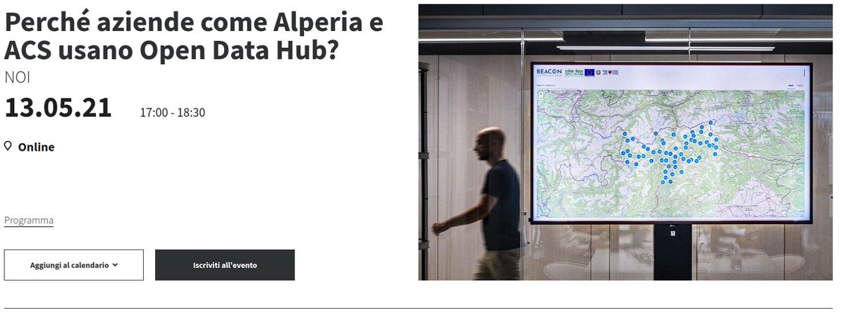 Last hours to register for the webinar with #Alperia and <a href="/ACSDataSystems/">ACS</a> about #OpenData Hub.

noi.bz.it/it/perche-azie…

See you at the webinar tomorrow!