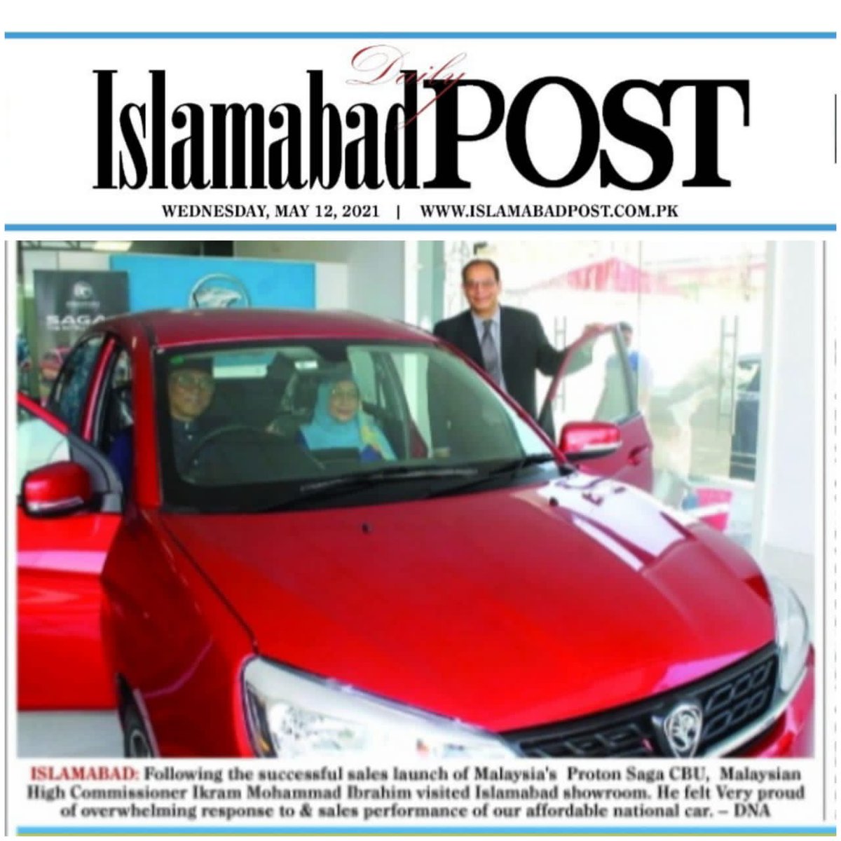 IkramIbrahimMY's tweet photo. AlhamdulilLah, a great Ramadhan blessing - able to see the excellent sales performance &amp; overwhelming response to 🇲🇾's #ProtonSaga &amp; #ProtonX70 in 🇵🇰

Thank you @AnsarMBhatti &amp; @PostIslamabad for the timely, helpful coverage, as always

Thank you very much, Pakistan! https://t.co/abbsfnjJMX