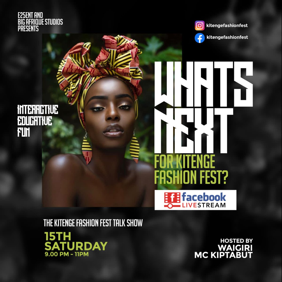 _Mckiptabut's tweet photo. This Saturday I will be hosting What's Next for Kitenge Fashion Fest get ready people https://t.co/s0zMgL0L0R