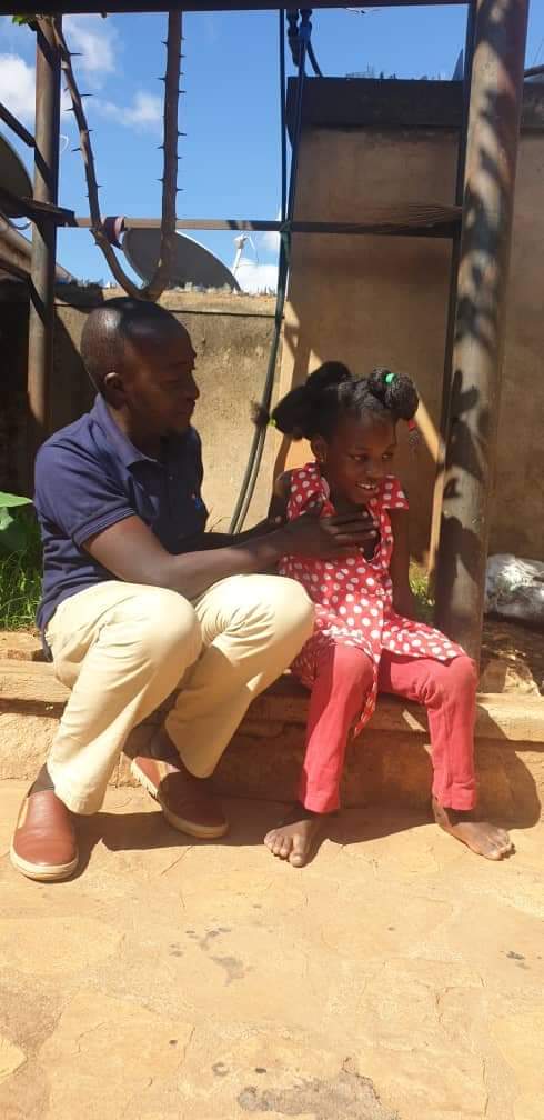 AutismUg's tweet photo. At the recently concluded world autism awareness month (WAAM 21) we strived to sensitize our dear  parents at a door to door fashion with core interventions that they could perform themselves at home A visit at kabulengwa village, Nansana municipality and the student is Brianna. https://t.co/7UNF8dN4VX