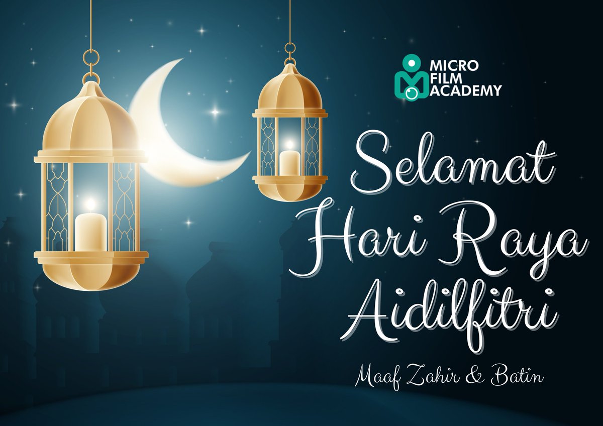 MFAMalaysia's tweet photo. On this special occasion, let us celebrate the connection between our hearts despite the miles and distance between us.
Selamat Hari Raya Aidilfitri from all of us at MFA, keep the spirits high and stay safe.
#microfilmacademy #MFA #selamathariraya #celebration #staysafe https://t.co/gciUEGM0LT