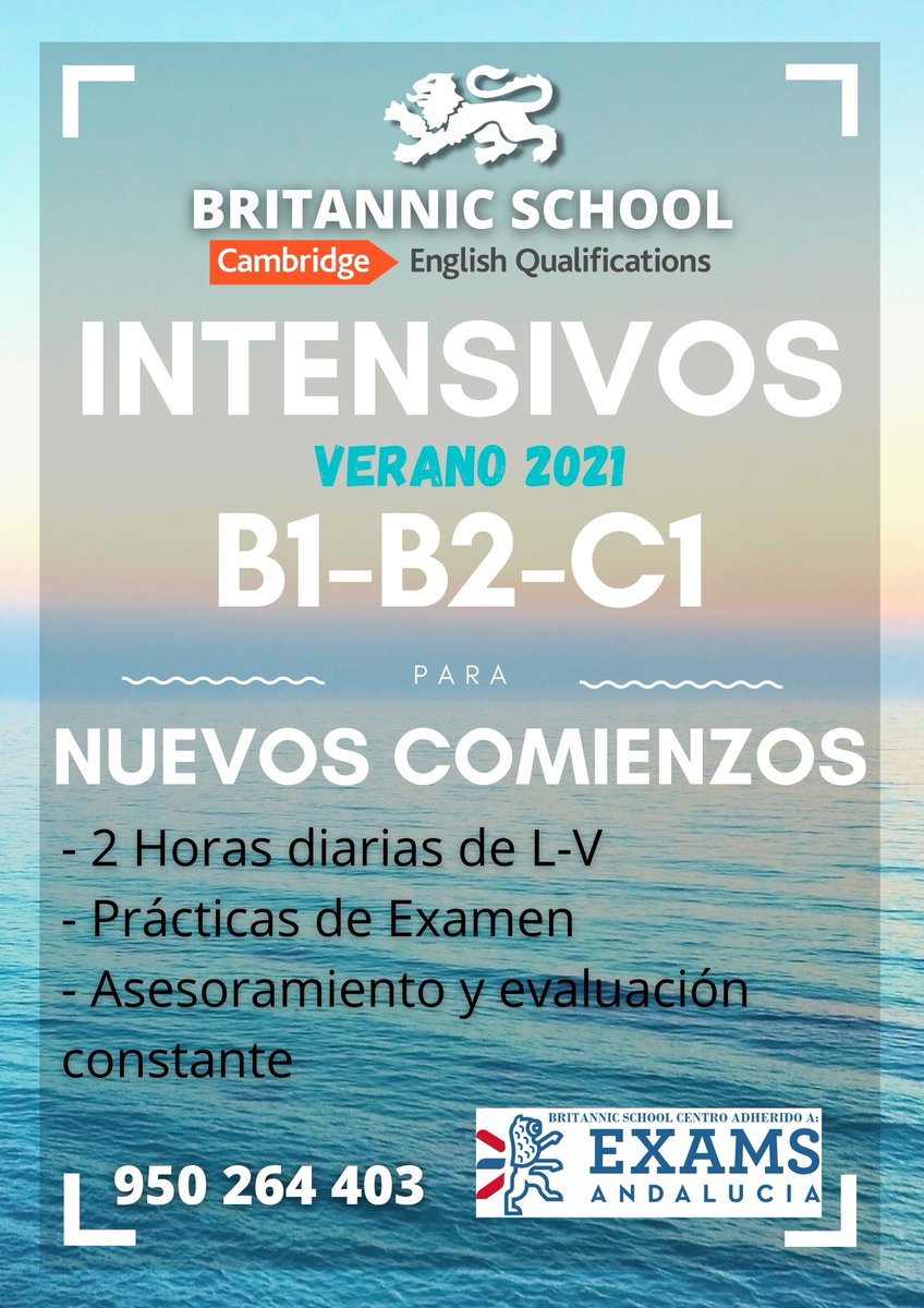 Infórmate de todas la novedades de los nuevos intensivos de verano, saca tu certificado o título cambridge 950264403 #cambridgeexams #exams2021 #cambridge #Linguaskill #Linguaskill #almeria2021 #academiadeinglesalmeria #intensivosinglesalmeria #escueladeidiomas #B1 #B2 #c1