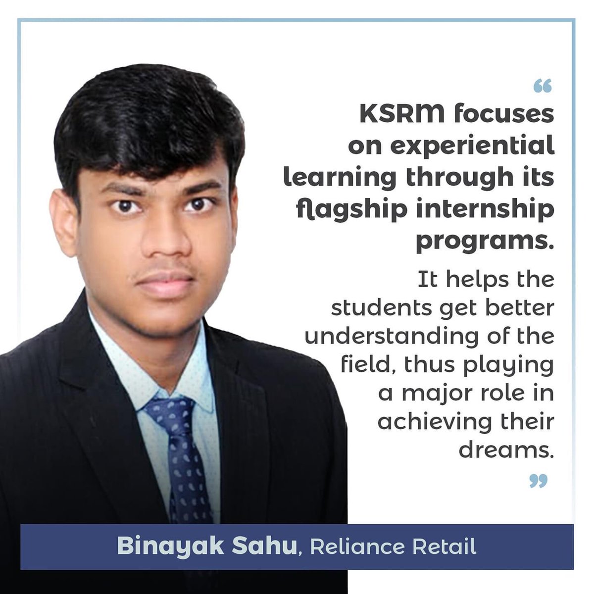 Mr. Binayak Sahu sharing his internship experience, how it helps him in realizing his dreams .

#ksrm #kiituniversity  #ruralmanagement #kiitee #admission #agribusiness #bschool #bhubaneswar #odisha #institutionofeminence #testimonial