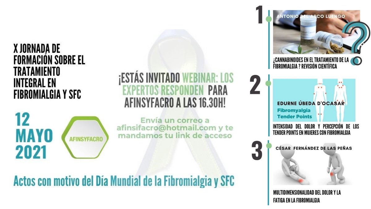 Envía un correo a afinsifraco@hotmail.com y te mandamos  tu link de acceso #AfinsyfacroTeReta Ponte en su Piel. #fibromialgia #SFC