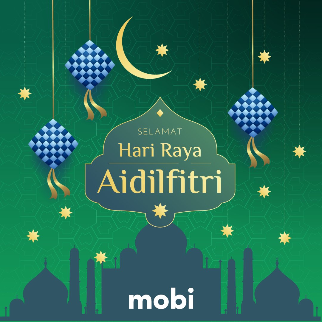 Mobiversa's tweet photo. On this special occasion of Hari Raya, we extend our greetings and good wishes to all. Hope you celebrate this joyous moment with your dear and loved ones.
#hariraya #eid #gomobi #staysafe https://t.co/31QCc1igML
