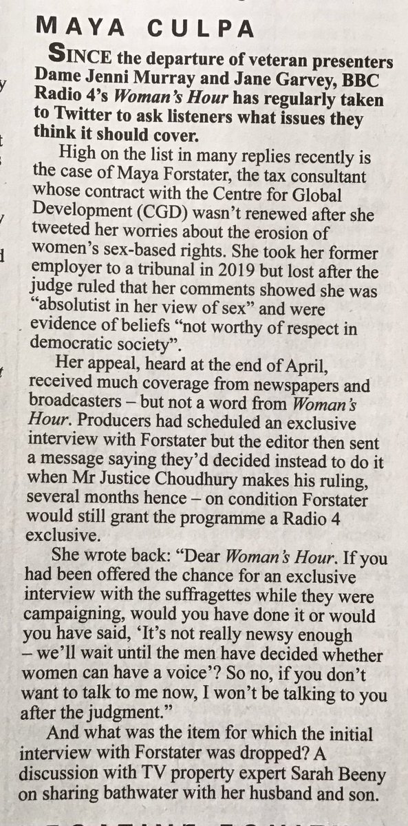 Maya Culpa in Private Eye 🤭