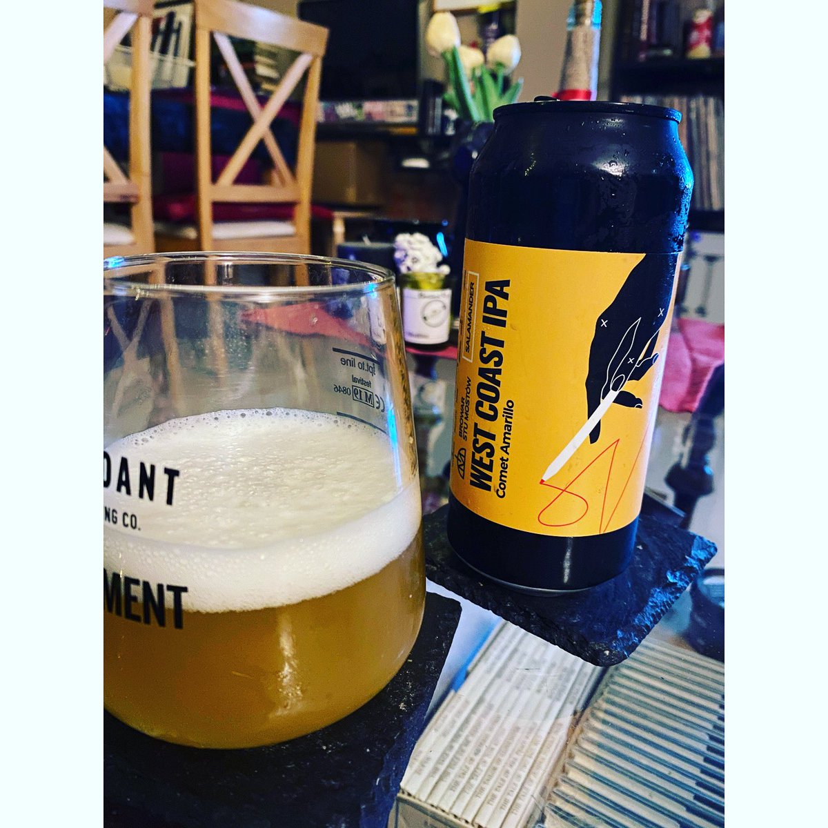2humans2thirds's tweet photo. @BrowarStuMostow ~ Salamander ~ West coast IPA (Comet Amarillo) 6.5%
Bought~ @HonestBrew
These are quite new to us, hailing from Poland 🇵🇱
This was a delicious, slightly hazy, hop profile was smooth and well balanced bitterness throughout.
Will be trying more!
Cheers 🍻 #thtt https://t.co/yhPNGEUZVZ