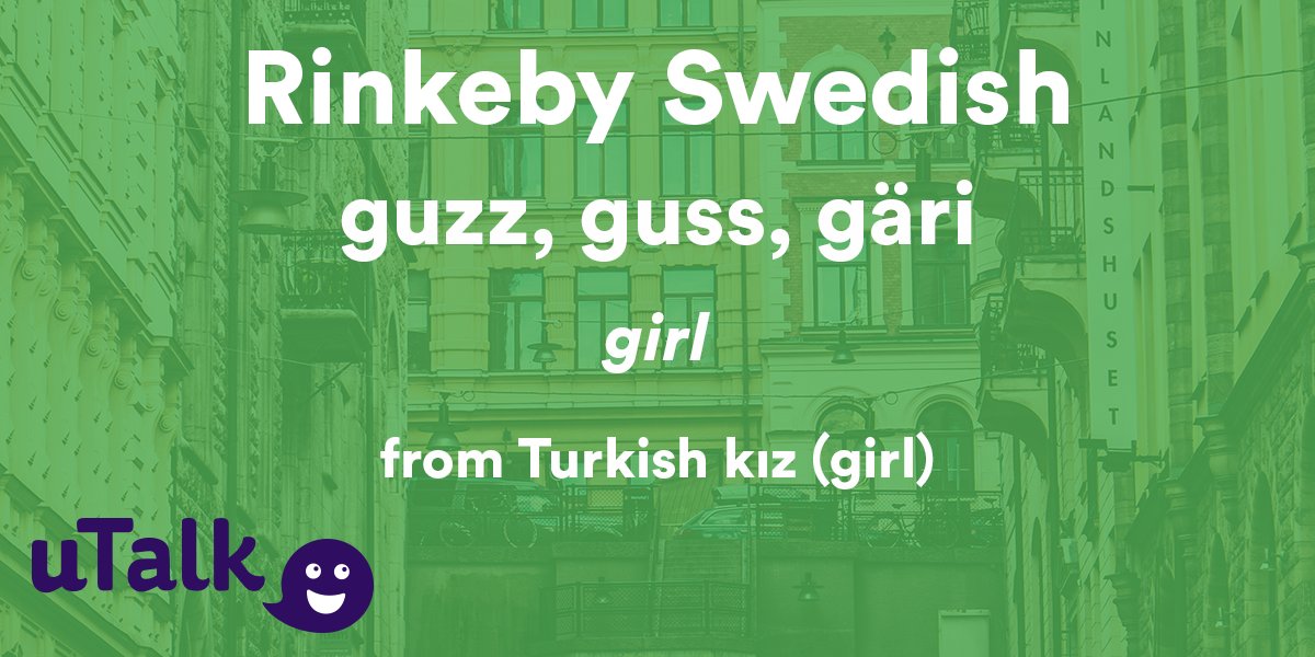 uTalk's tweet photo. Rinkeby Swedish is a variety of #Swedish spoken mostly in urban areas with a lot of immigrant residents. It's based on the Swedish spoken where it emerges, and the languages parents/grandparents originally spoke.
Learn some words you might hear in Rinkeby Swedish today 👇 https://t.co/rugLou09q4