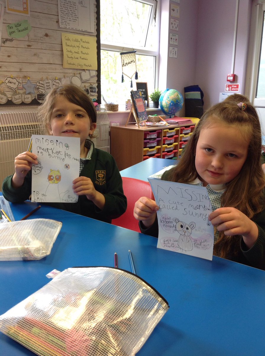 hockleyprimary's tweet photo. Our plan is to write the Jackal a letter to tell him to give our friend back! We've already made progress #FindSunny https://t.co/iCVC2jg80v