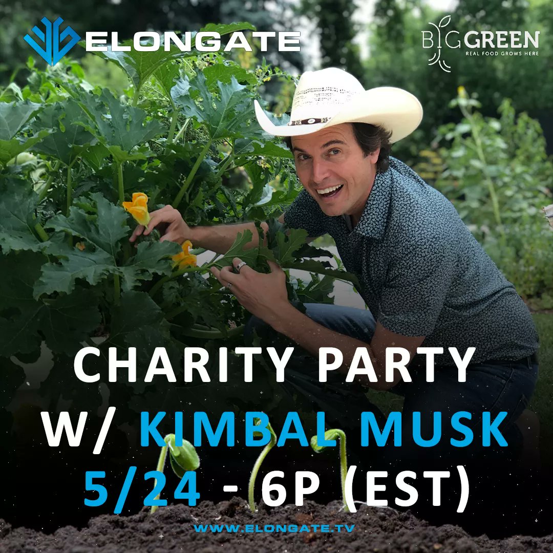 meiii1234567's tweet image. ANNONCE - @kimbal Musk se joindra à nous pour notre charity party le  5/24, et il nous parlera de l’incroyable travail que @biggreen &amp;amp; @MillionGardens font pour construire des jardins d’apprentissage dans les communautés qui en ont le plus besoin. Ne manquez pas notre live 🔥❤️