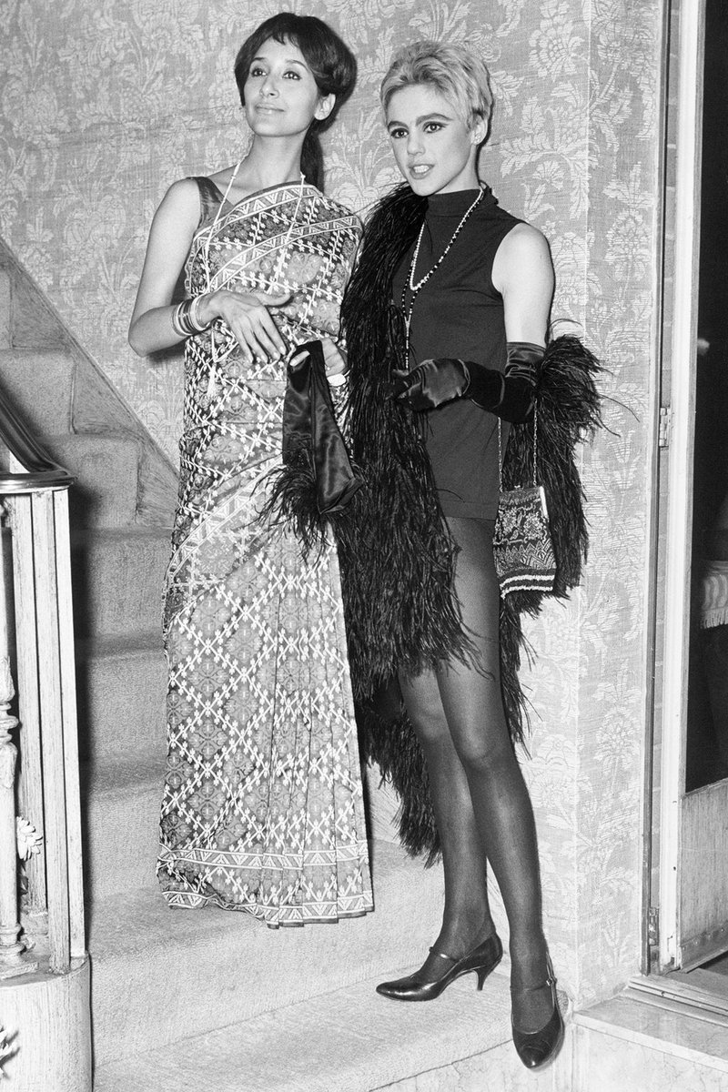 I cook from one and write about the other. 
#MadhurJaffrey and #EdieSedgwick at the New York Film Festival party in 1965