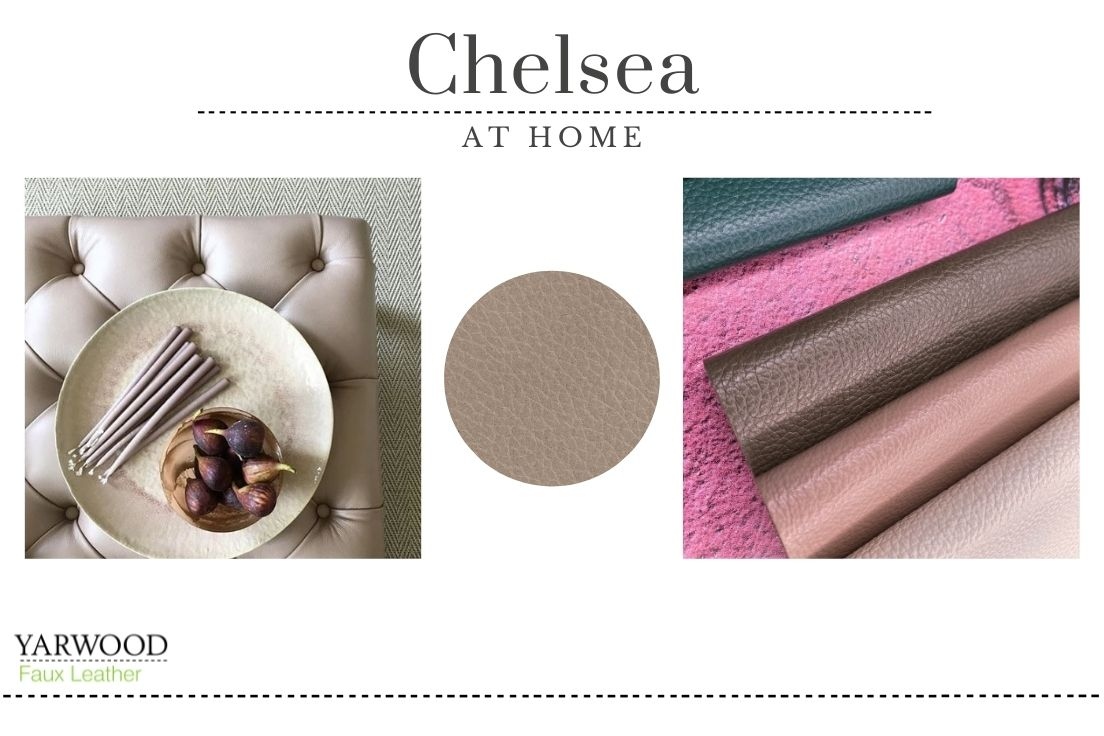 Spotlight on Chelsea in your home This shade of Mink will pair ideally with textures and patterns to create an inspiring interior. Featured here on Delcor Furniture's Maximus stool. yarwoodleather.com/products/leath…