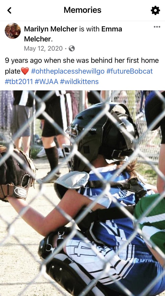 veggiesport's tweet photo. 10 years later and she’s still working behind the plate💚🥎 #fullgrownBobcat #Melch @melcher_emma_ @OhioBobcatSB https://t.co/Wu4uHk02Ce