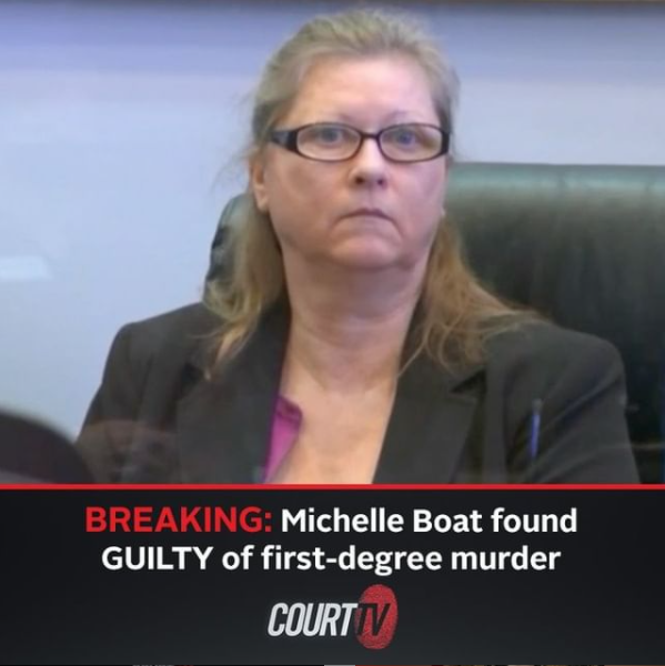 CourtTVUK's tweet photo. GUILTY: #MichelleBoat has been convicted of murder in the first-degree for killing her estranged husband’s girlfriend.

Do you agree with the #verdict in this case? #guilty

WATCH #CourtTVUK #Sky179 / #Freesat177 / #Freeview89 https://t.co/G8iOOwH3Pw https://t.co/JU9MUdXcgl