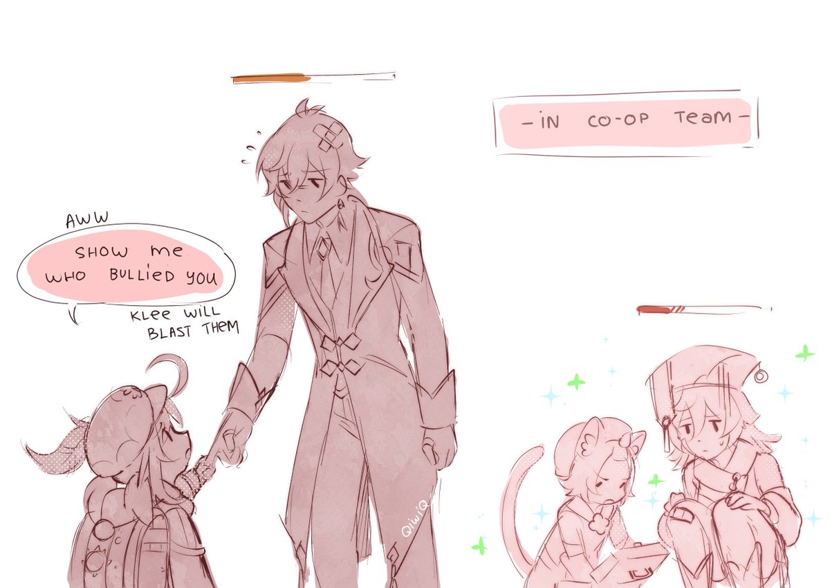 -yesterday in co-op team-
 lil' pyromaniac and definitely-not-a-cat loli helped grandpa again

#GenshinImpact #原神 